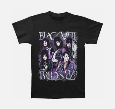 Vintage Black Veil Brides Heavy Cotton Black Full Size Unisex Shirt