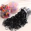 500/1000pcs Thickened High Elastic Rubber Bands Are Soft And Durable, Black Color Female Hair Bands For Ponytails, Braided Hair