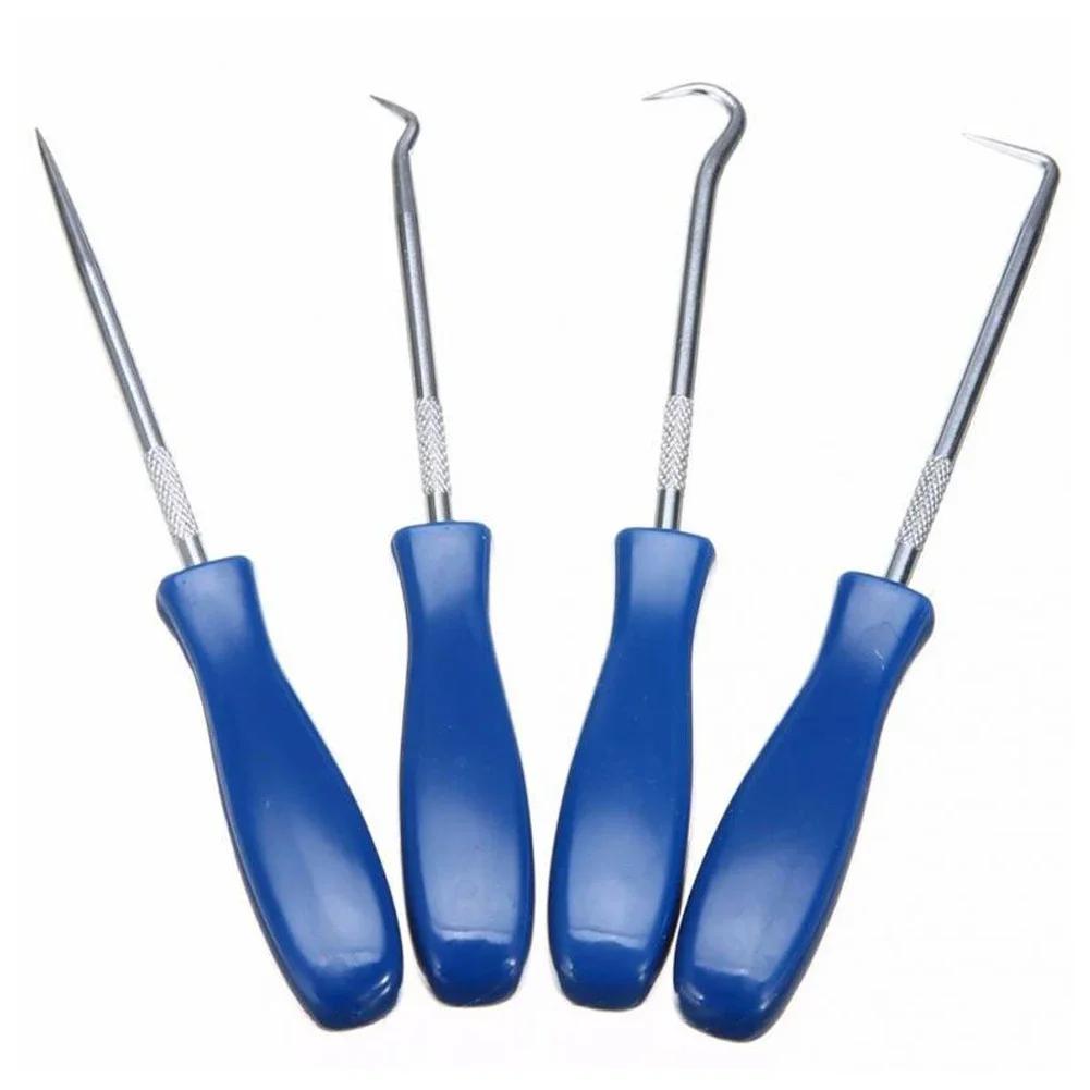 4Pcs Oil Seal Screwdrivers Set Car Auto Vehicle Pick Hooks Group Pull Hook Pick Tire Stone Cleaning Toner Cartridge Powder Tools