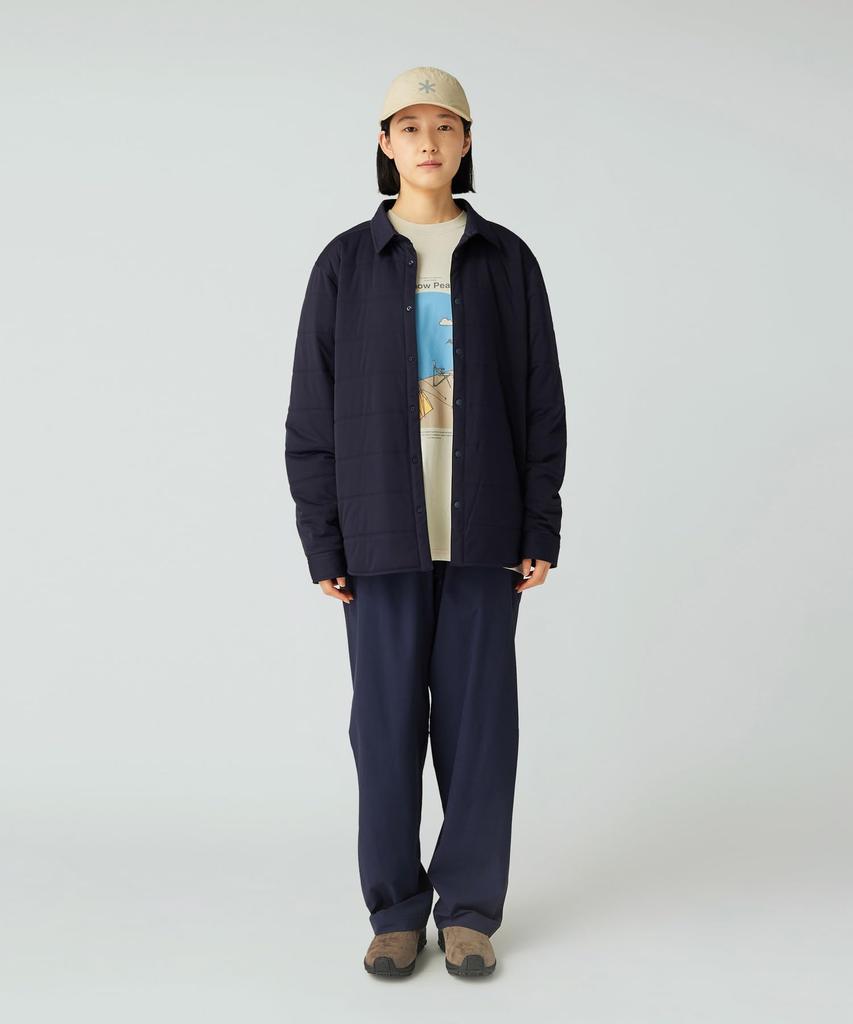 Snow Peak Flexible Insulated Shirt Long Size and SW-25AU003, Sleeve, Navy, M, Men's Women's