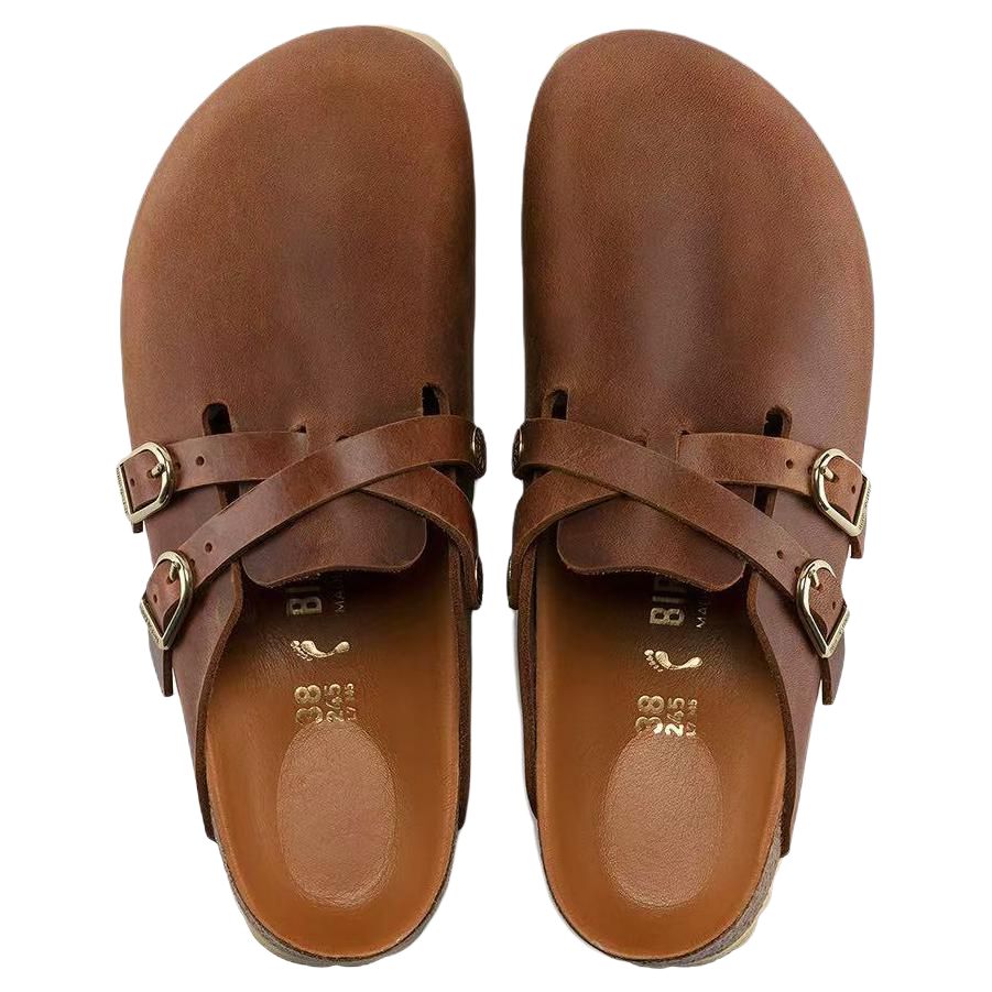 Birkenstock Blair Comfortable Versatile Closed-Toe Slippers Unisex Slippers Brown 1017495