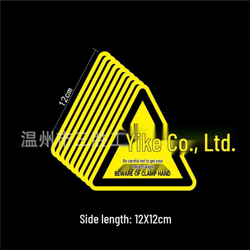 WEZHO Triangular Electrical Hazard Warning Sticker