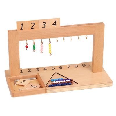 Montessori Mathematics Material Pearls Learning Toys Beaded Symbols Trays Decimal Educational Counting Math Toys for Preschool