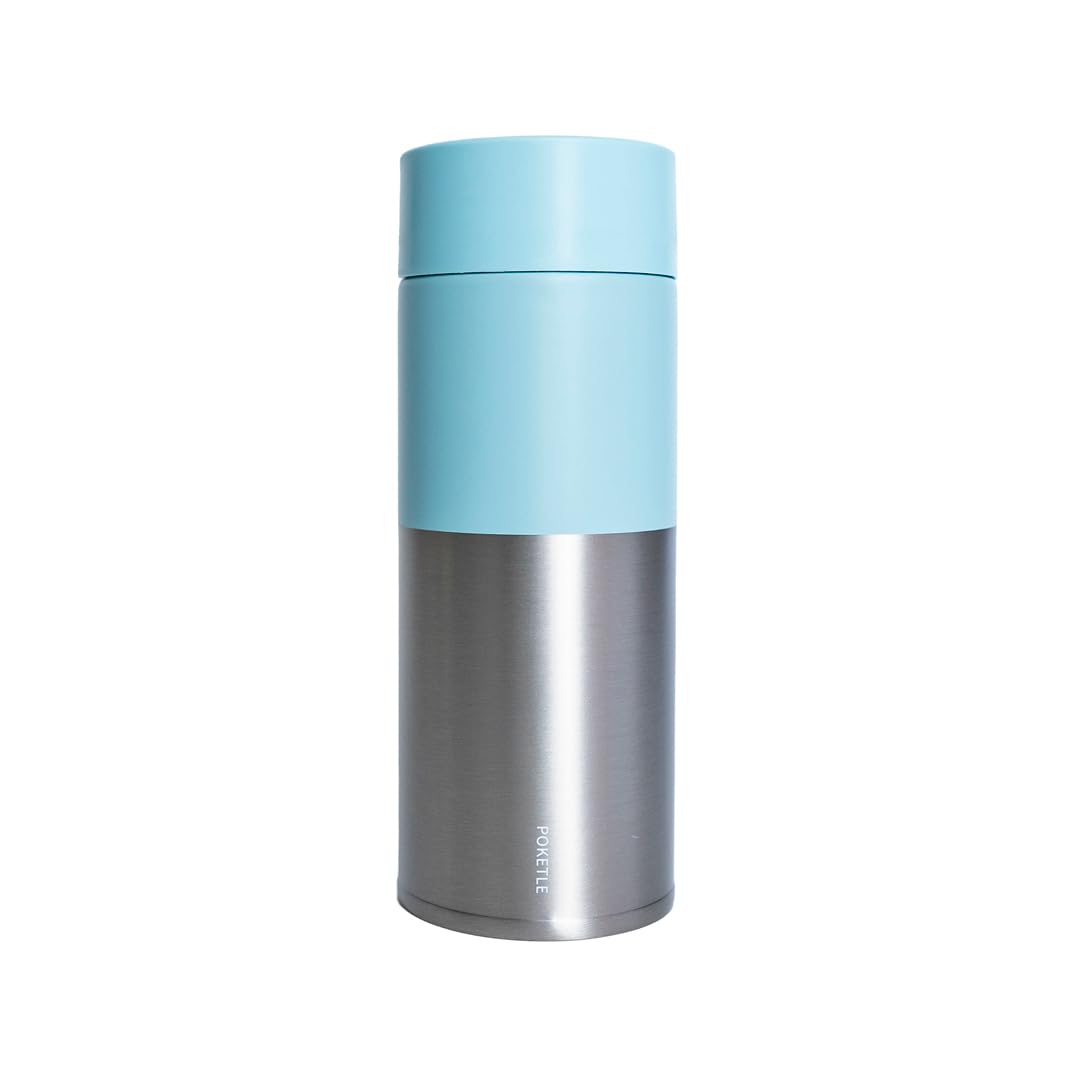 

POKETLE Soda 350ml Vacuum Insulated for Carbonating and Keeping Drinks Hot or Stainless Easy Strong Suitable for Alcohol and Portable and Blue синий