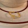Adjustable Gold Bow Ring for Women: Blogger-Recommended Chic Open Design