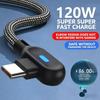 Double Angled USB C Charging Cable Fast Speed Data Sync Reinforced Braided Cord For Phones And Tablets