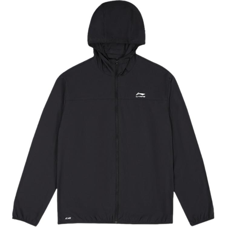 

Li Ning Удобная повседневная однотонная солнцезащитная одежда для мужчин, верхняя одежда черного цвета AFDUC79-1 S