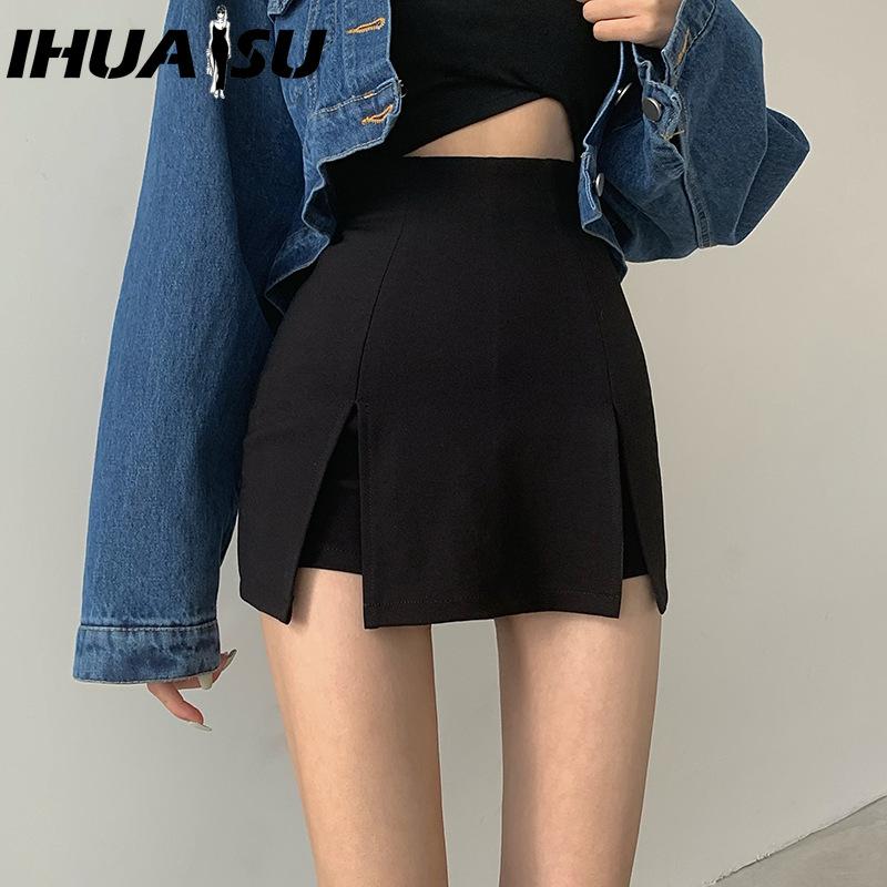 

IHUASU Женская Модная Повседневная Летняя Весенняя Юбка XS чёрный