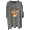 Women's Loose Fit Tiger Head Print Cotton T-Shirt, Spring/Summer 2022 Trend