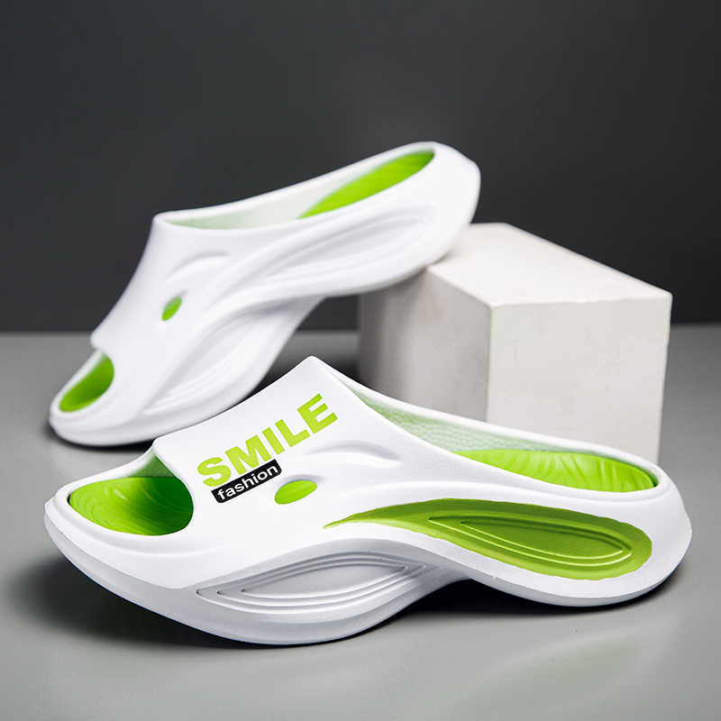 Fashion Sumer Light Weight Big Size Men's Slippers Black White Sneakers Shoes Rubber Sandals Man Sports On Sale Classic