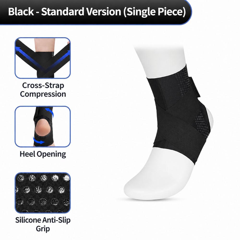 Breathable Compression Ankle Support Sleeve Figure 8 Strap Stabilizer Anti Slip Ankle Brace for Sports Injury Recovery