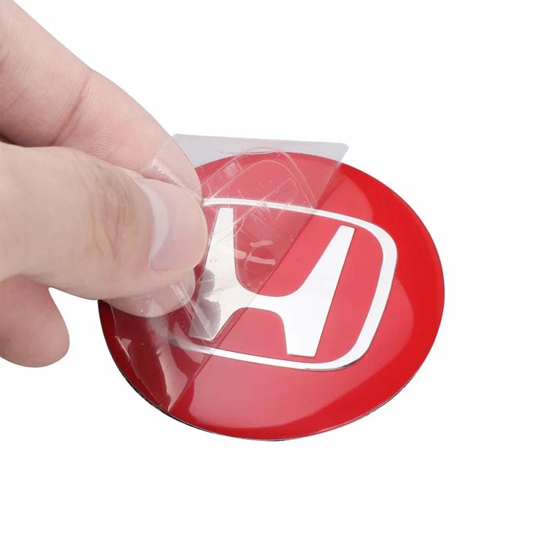 56MM Car Badge Wheel Center Hub Cap Sticker Tire Rim Cover Sticker Auto Accessories For Honda CITY CIVIC Mugen INSPIRE XR-V CR-V