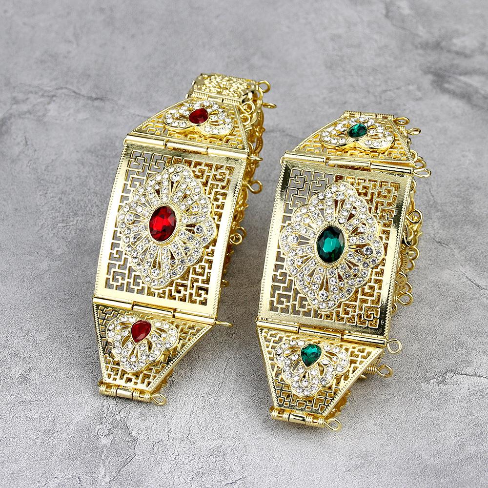 Gold Color Belt For Women Adjustable Length Crystal Ethnic Wedding Jewelry Gift