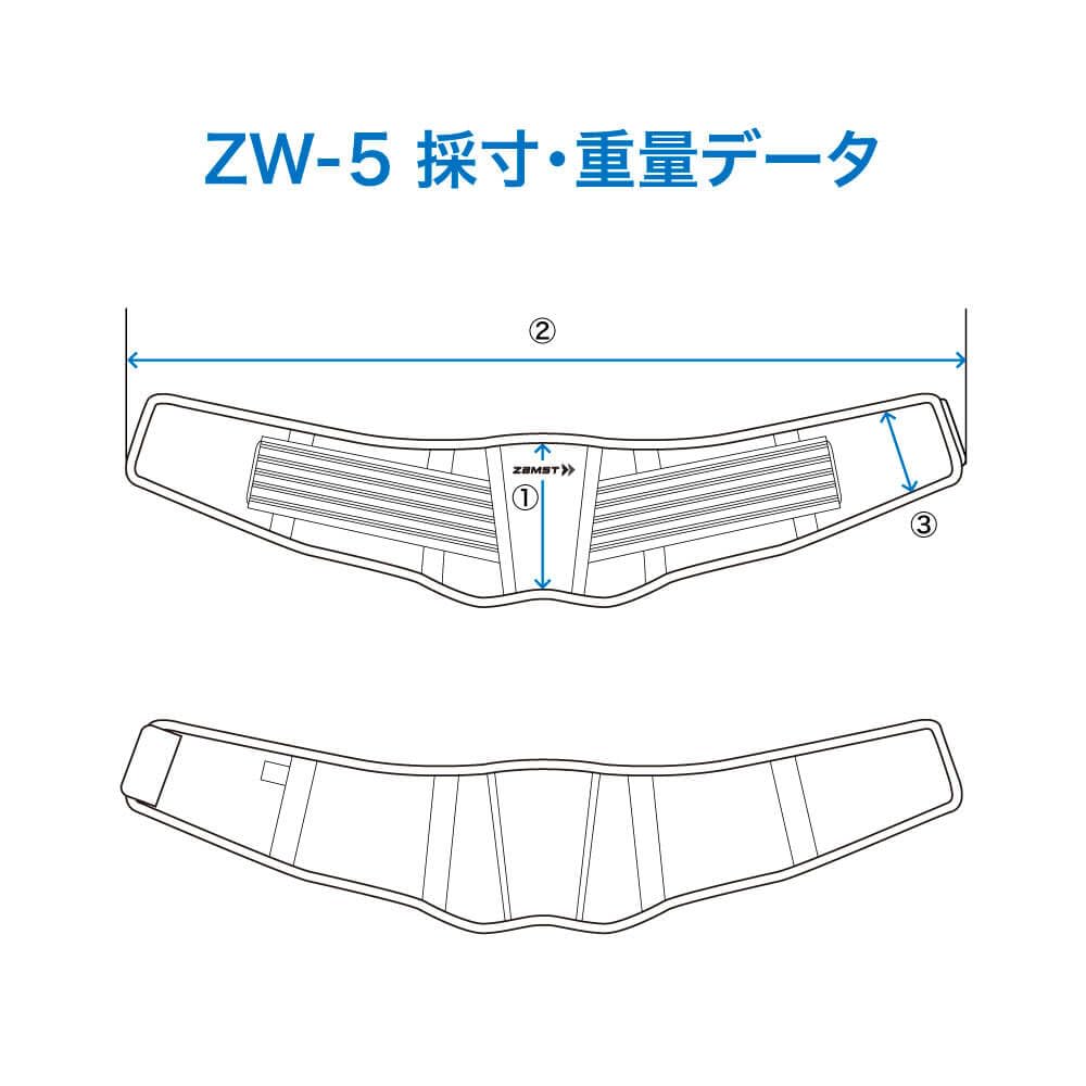 ZAMST ZW-5 Waist Support Belt for All Sports and Everyday Use, Black, Size M, 383502