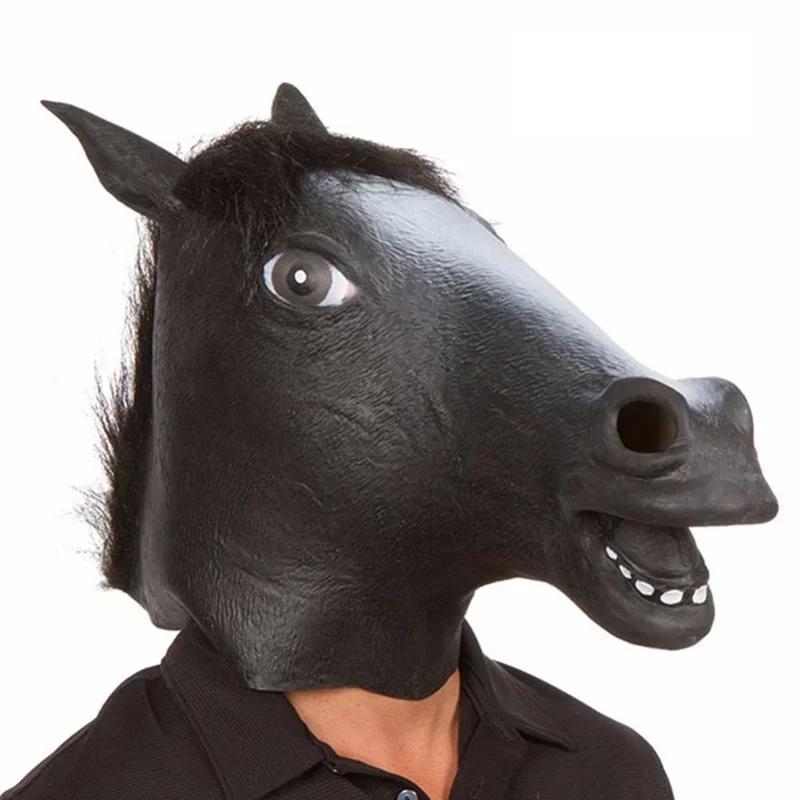Party Funny and Funny Festival Horse Head Mask Headgear NEW Simulation Horse Head Mask Cosplay Costume
