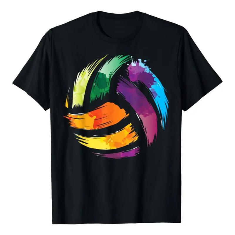 Colorida Camiseta De Voleibol _ Cute Colorsplash Ball De Reg S