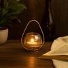 CraftVatika Diwali Decoration Items, Votive Glass Tealight Candle Holder Set,