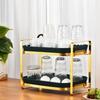 Multifunctional Storage Rack Bedroom Shower Caddy Shelf Counter Bathroom Dark Green