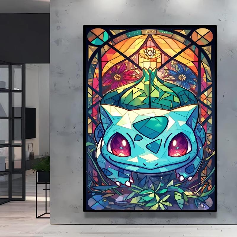Modern and Stylish Pokemon Mew Decorative Paintings with Bright and Long Lasting Colors Adding A Touch of Brightness To Wall