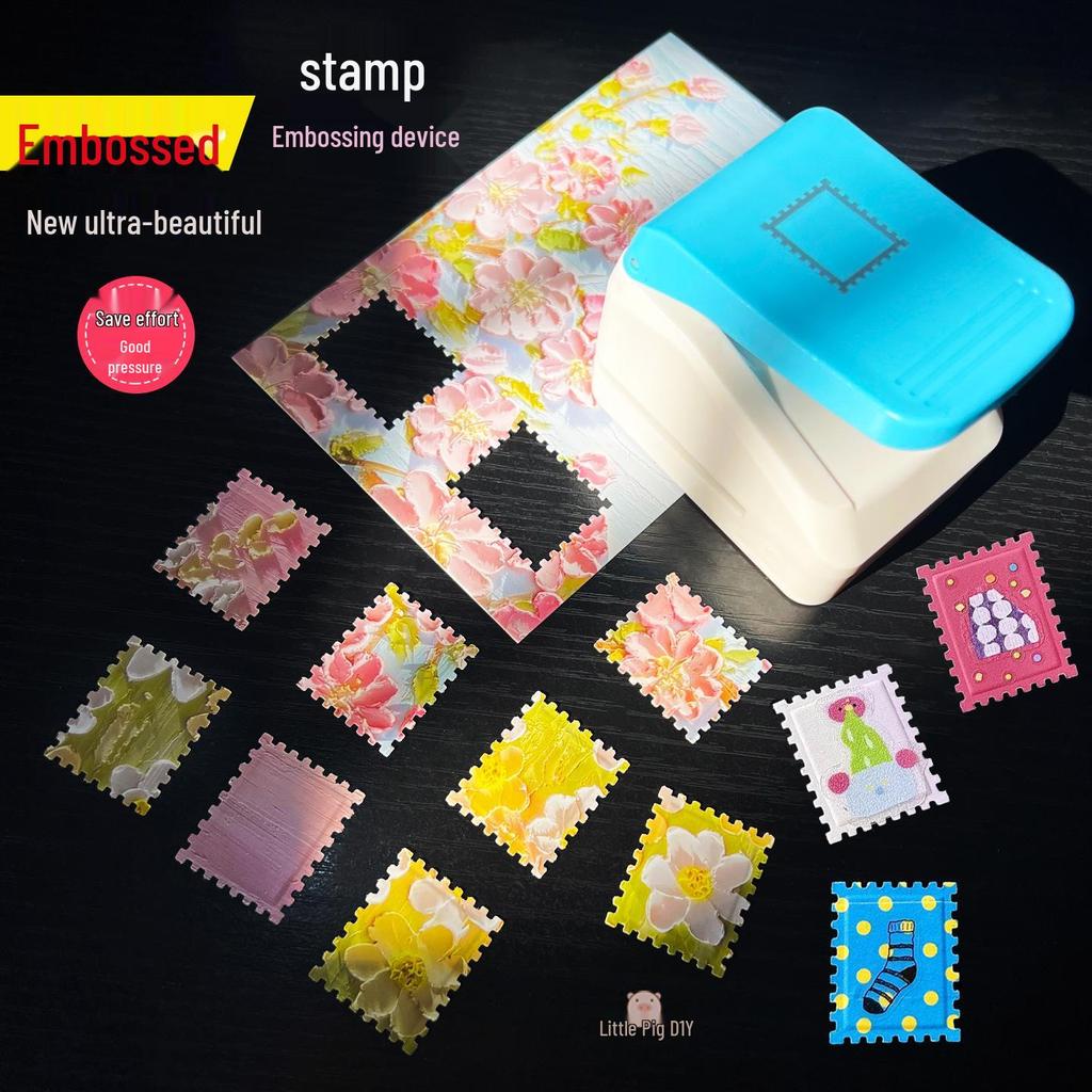 3D Embossed Stamp Frame Maker for DIY Journals - Square Punch Tool