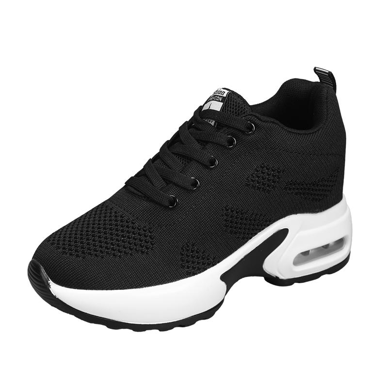 Women High Top Walking Shoes 9 Cm Wedges Sports Shoes Thick Sole Platform Fitness Sneakers Outdoor Ladies Running Jogging Shoe