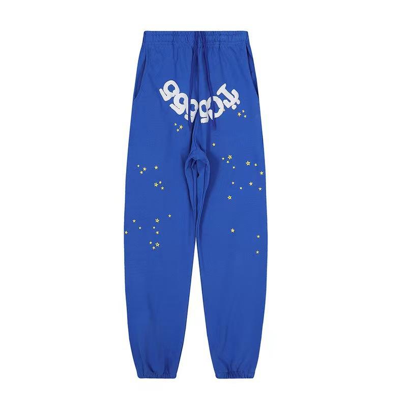 Unisex Loose Fit Two Piece Tracksuit Long Sleeve Hoodie Elastic Waist Sweatpants Spider Rhinestone Print Streetwear Matching Outfit Set
