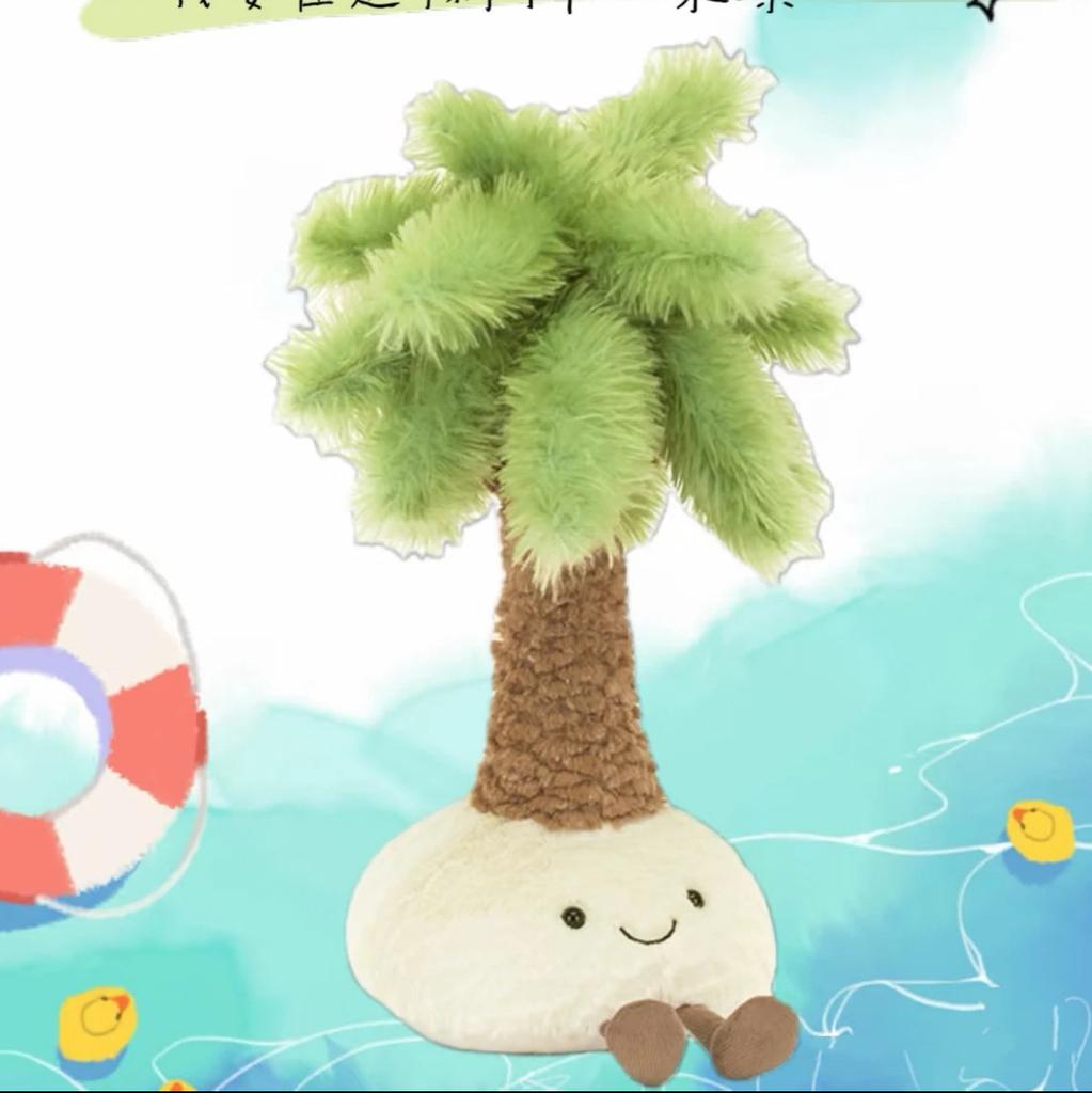 Cute Coconut Lemonade Plush Doll With Palm Tree Design Perfect Gift For Girls