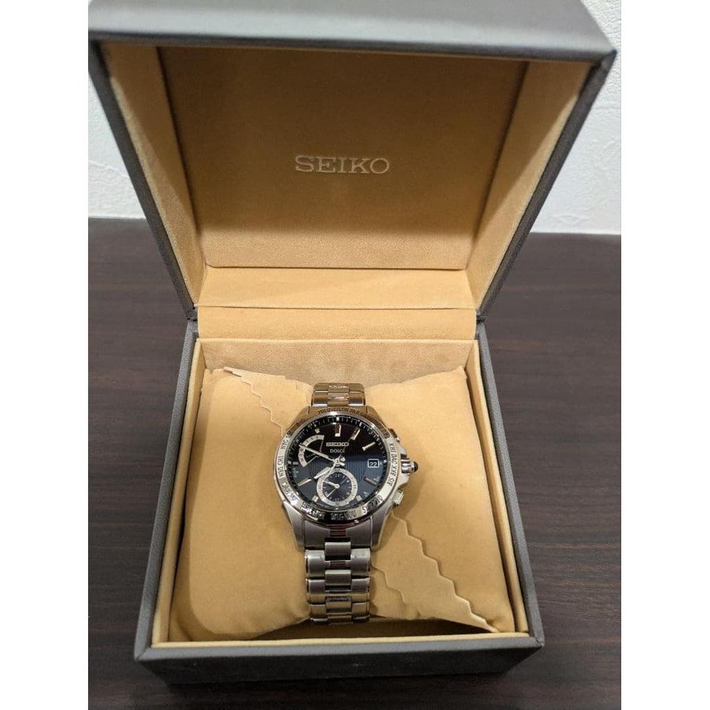 Used SEIKO DOLCE World Time Radio Solar Watch