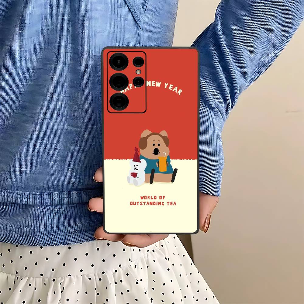 Cute Bear Quokkas Phone Case For Samsung S 24 Fe 25 Ultra Plus 20 Lite 21 30 22 23 24 22 Ultra 5G Fundas