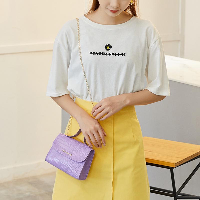 Ladies Handbag Korean Fashion Crocodile Pattern Single Shoulder Bag Mobile Coin Purse Ladies Messenger Bag Shoulder Handbag Bolsos Para Mujer