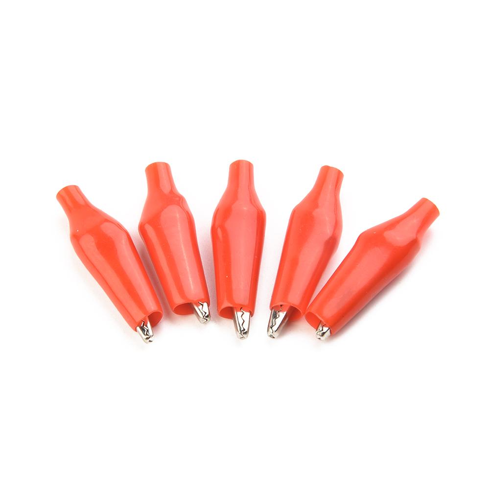 Crocodile Alligator Clips Equipment Tools 20pcs Black/Red Soft Coating