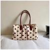 Women's Large Capacity Polka Dot Tote - Stylish 2026 Casual Shoulder Bag for Work and Commute