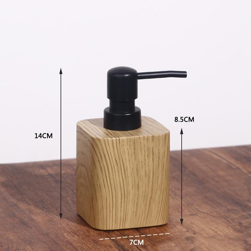 Walnut Grain Press Hotel Hand Sanitizer Bottle Shower Gel Shampoo Lotion Bottle Home Press Soap Dispenser Bathroom Accessories
