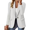 Women's Stylish, Long-sleeve, Solid-color, Fitted Cardigan Blazer for Autumn
