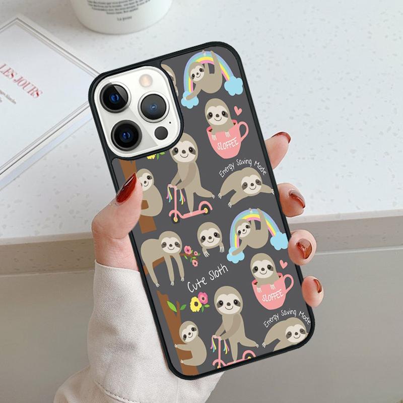 Sloth Stack Phone Case For iPhone 17 Air 11 12 13 14 15 16 16e Pro Max Cover For apple Max Plus Coque Shell