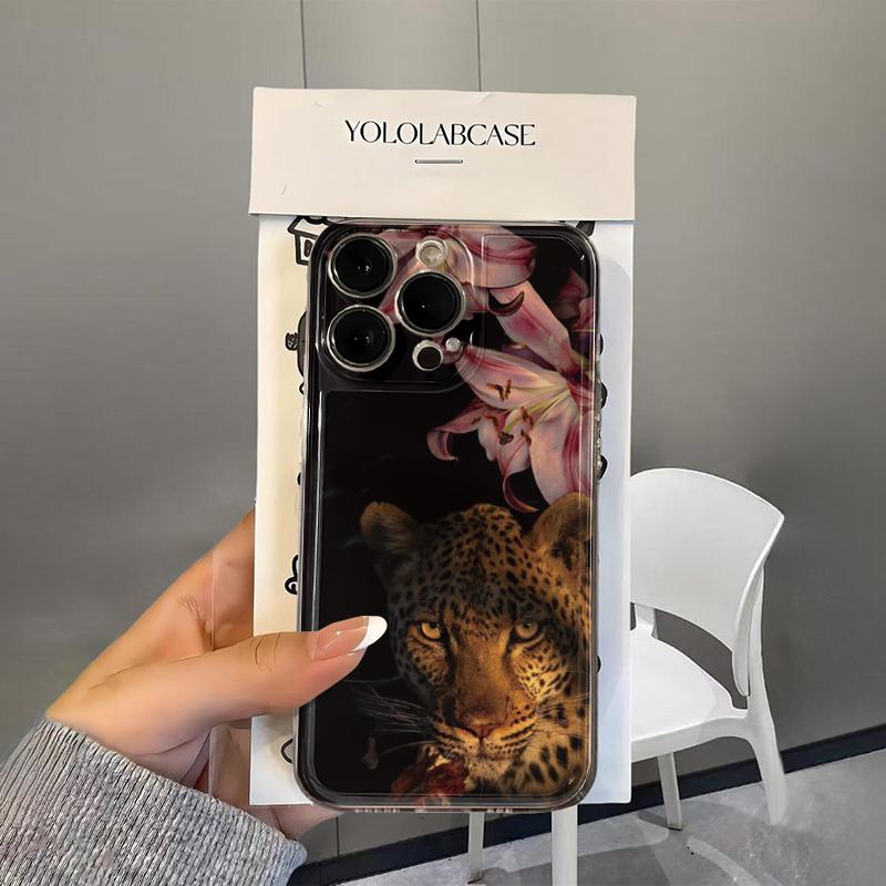 

Flower Lion Phone Case For Samsung S26 S25 S24 S23 S22 S21 S20 FE Note20 Note10 Plus Ultra Lite Edge 5G Clear Soft TPU Cover Samsung S25 Plus 5G