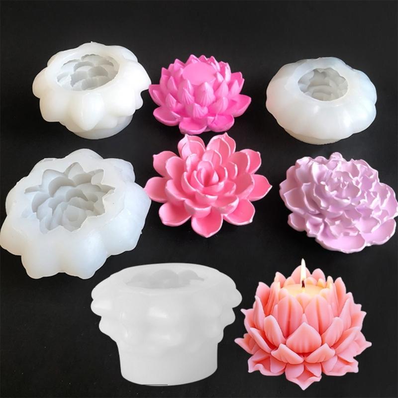 Flower Themed Silicone Candle Molds for Epoxy Resin Handmade Candle Soap Fondant Candy Cake Molds Chocolate Molds