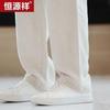 Hengyuanxiang Men's 100% Linen Chinese Style Casual Long Pants