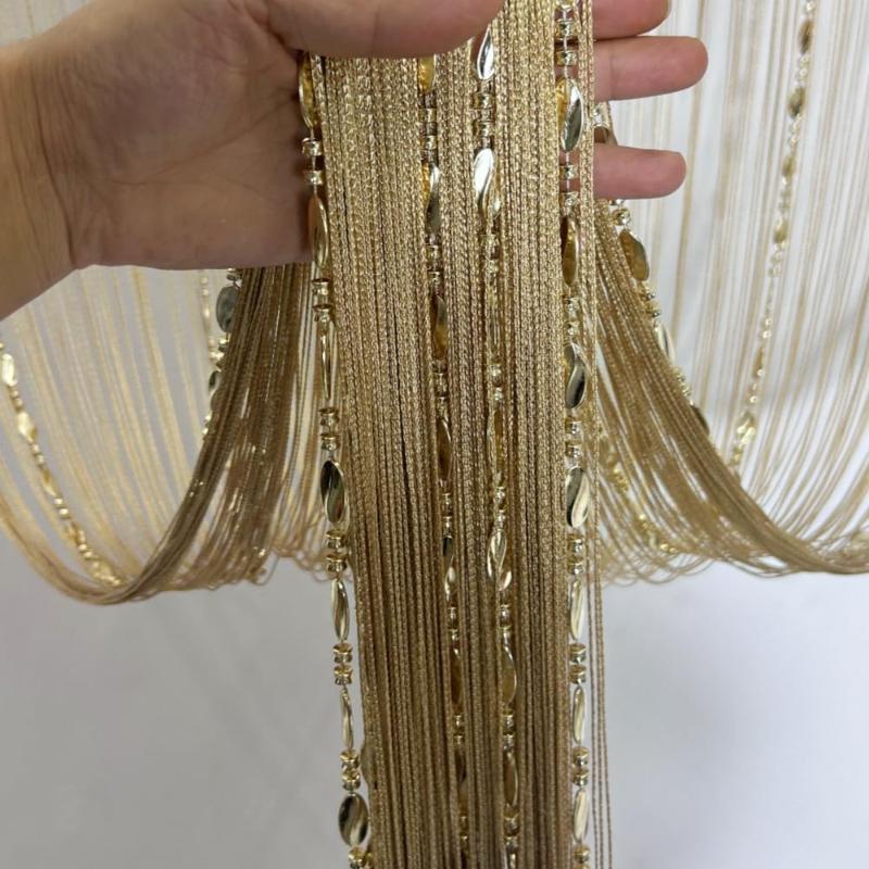 100cmX200cm Cortină Decorativă cu Șnururi pentru Ușă, Mărgele, Panou de Perete cu Franjuri, Separator de Cameră, Jaluzea pentru Nuntă, Cafenea, Decor Ecran cu Ciucuri