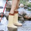 Rain shoes men and women wear fashionable and versatile outdoor waterproof and non-slip rain boots thickened velvet glue shoes