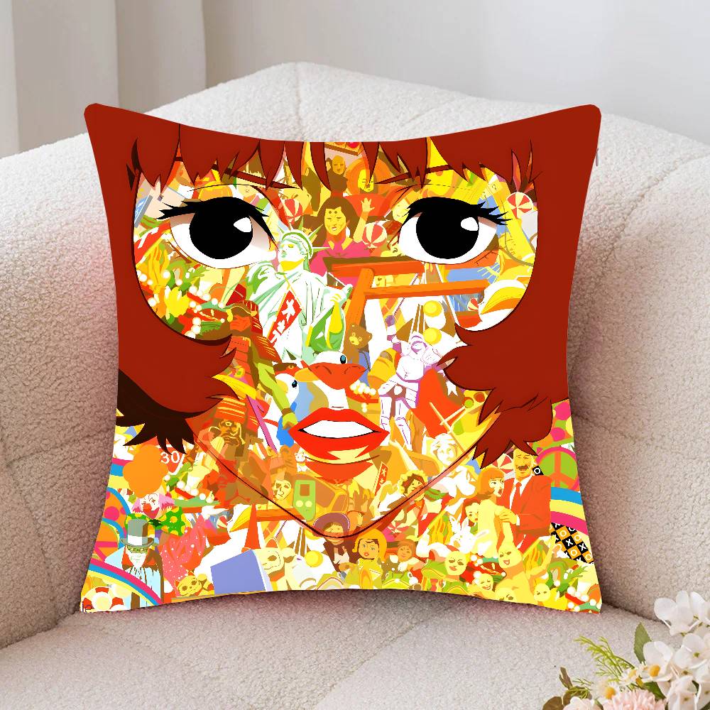 Animated Movie Paprika Pillow Case Fashion Square Pillowcase Bedroom Sofa Room Ins Decoration Leisure