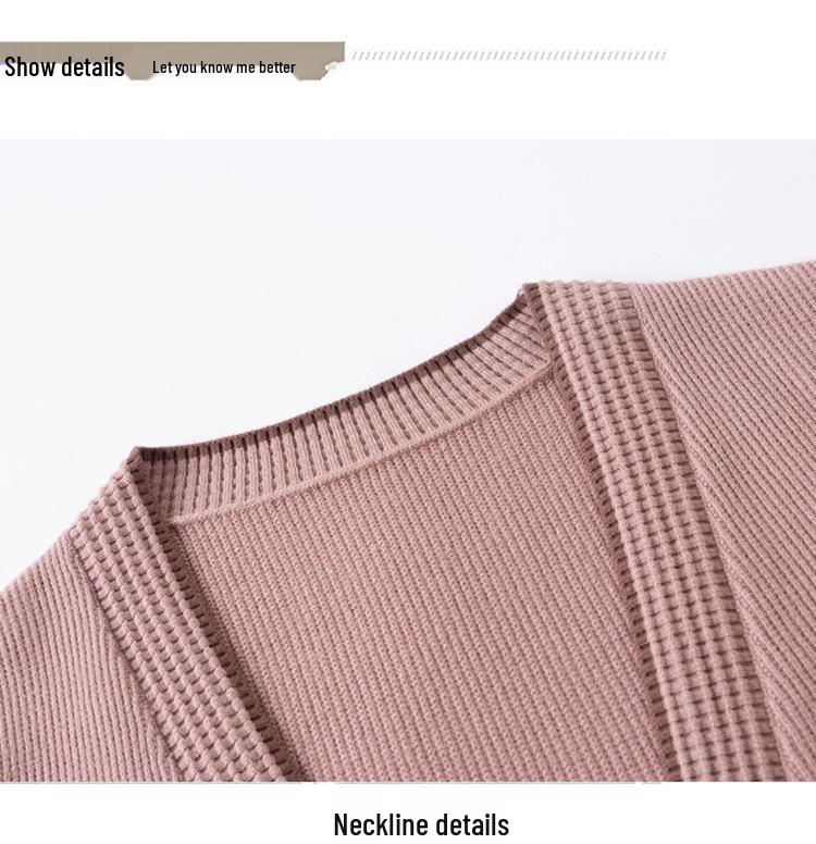 Mom's 2026 Spring Knit Cardigan Set: Stylish Long-Sleeve Two-Piece for Middle-Aged & Elderly Women