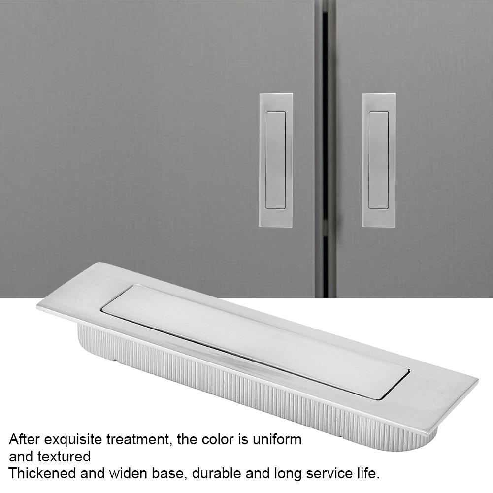 Dustproof Furniture Handle Spring Concealed Zinc Alloy Drawer Cabinet Nickel BrushedCelsiusBlack