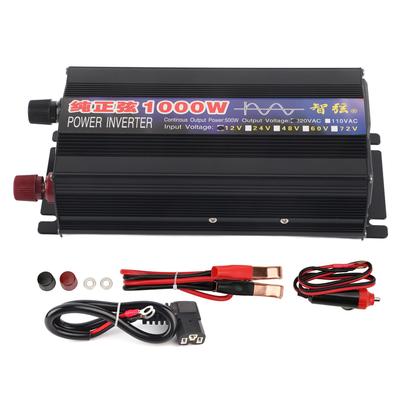 1000W Voltage Inverter Transformer Pure Sine Wave Boost Converter Single Digital Display for Car HomeDC12V To AC220V