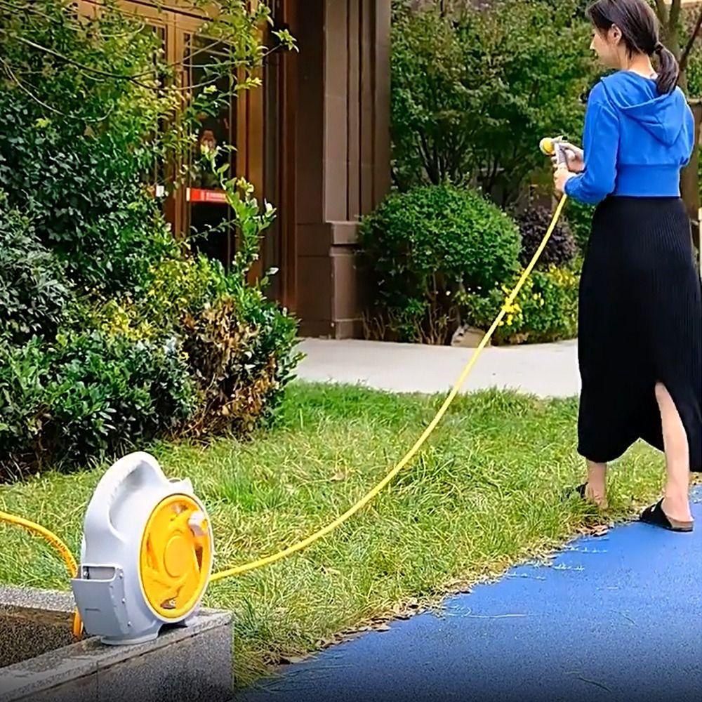 Einziehbarer Gartenbewässerungskit 7-in-1 Autowaschset Hochdruck-Wasserschlauch Außenreinigung