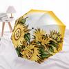 1pc Sunflower Decorative Plate Automatic Folding Umbrella - Portable Collapsible Design, 8-Rib Iron Frame, Durable Fabric Yy251125196