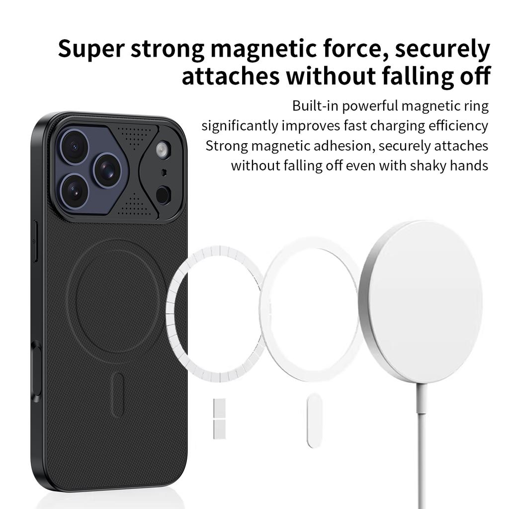 Original Business PU Leather For MagSafe Magnetic Phone Case For iPhone 13 14 15 16 17 Pro Max Metal Lens Frame Protect Cover