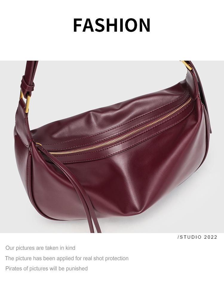 2026 Summer Women's Crescent Moon Crossbody Bag: Lazy Oval Shoulder & Underarm Handbag
