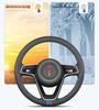 Genuine Leather Steering Wheel Cover for Hongqi H5, HS5, H6, HS3, H9, HS7, HS6, HQ9, EQM5, and O5