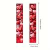 2pcs Valentine'S Day Polyester Porch Banners,12x70.8 Inch Heart & Cupcake Design,Love Hanging Decor for Home,Wedding,Anniversary